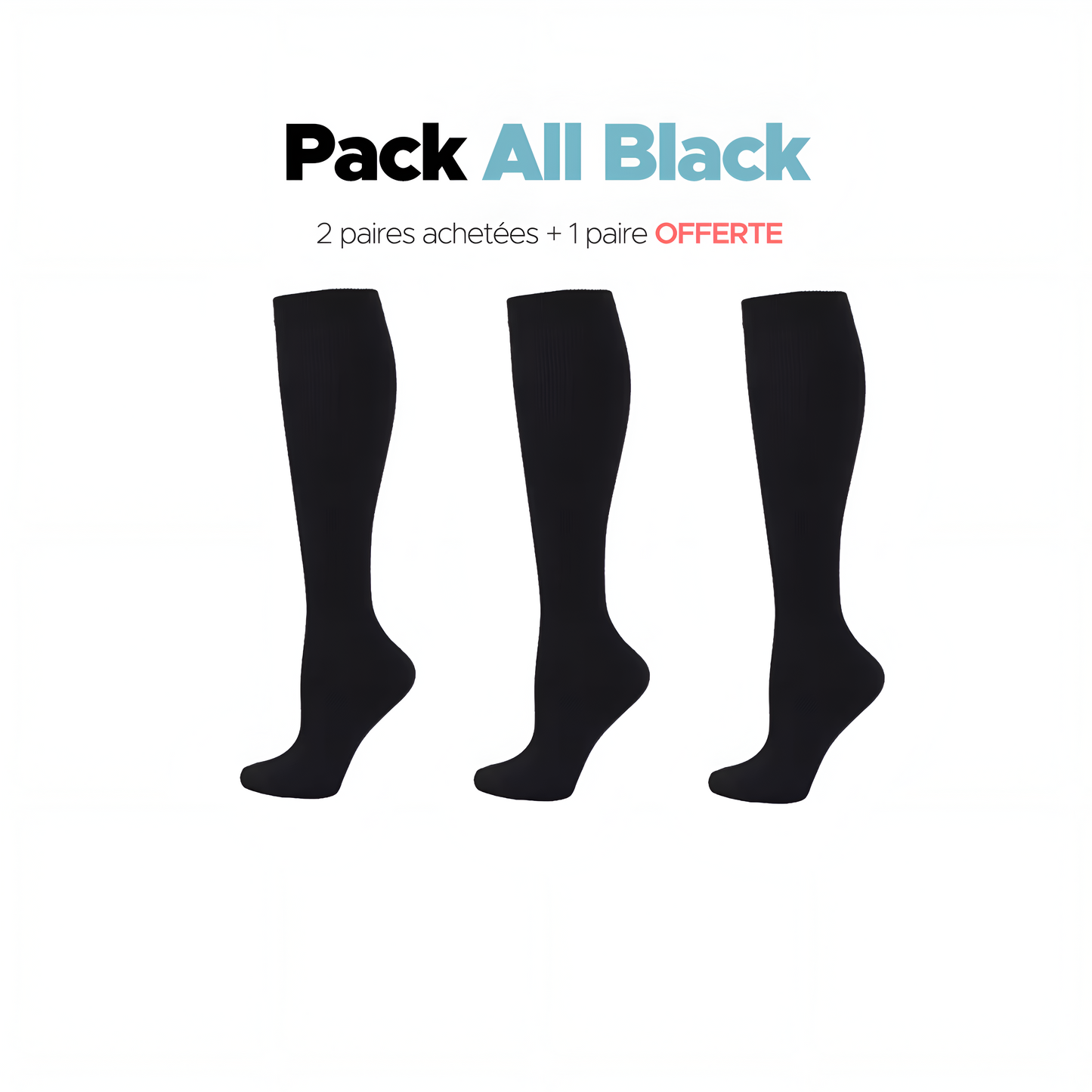 Chaussettes pour femmes 2 paires achetées + 1 paire offerte