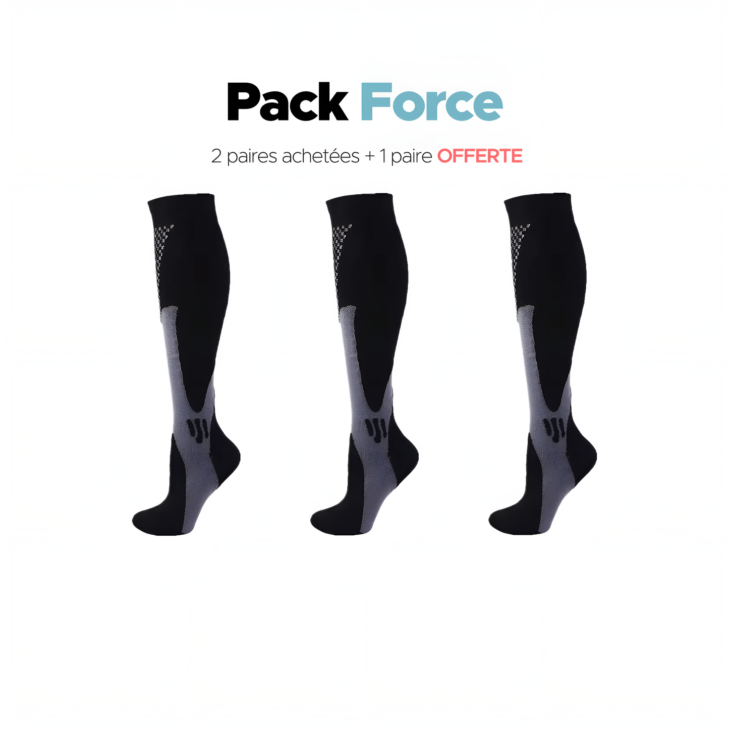 Chaussettes pour hommes 2 paires achetées + 1 paire offerte