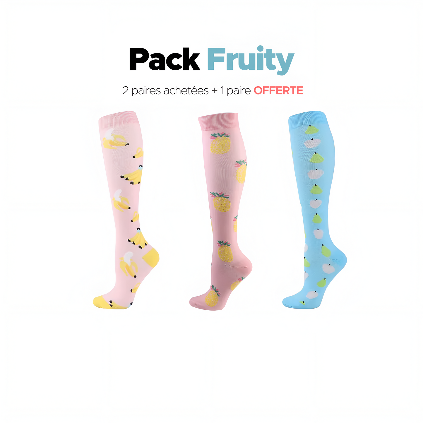 Chaussettes pour femmes 2 paires achetées + 1 paire offerte
