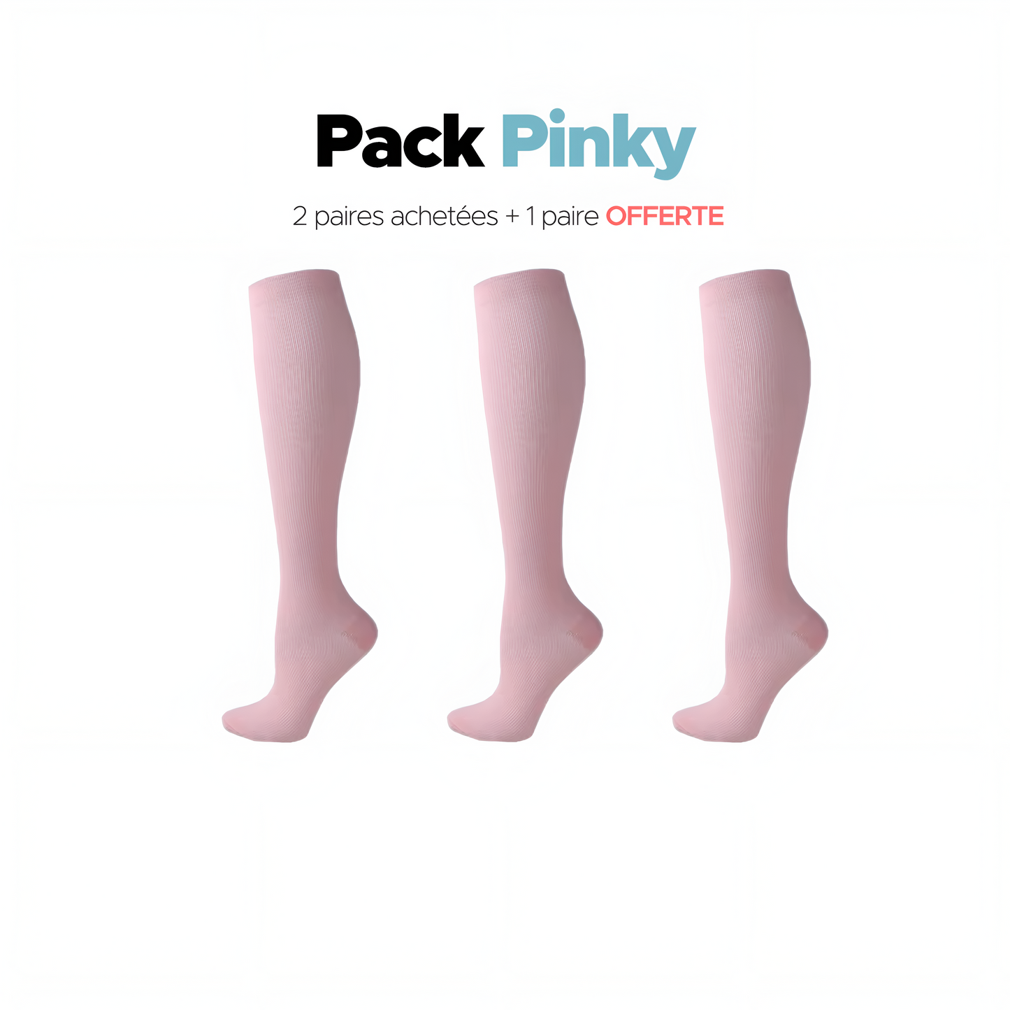 Chaussettes pour femmes 2 paires achetées + 1 paire offerte