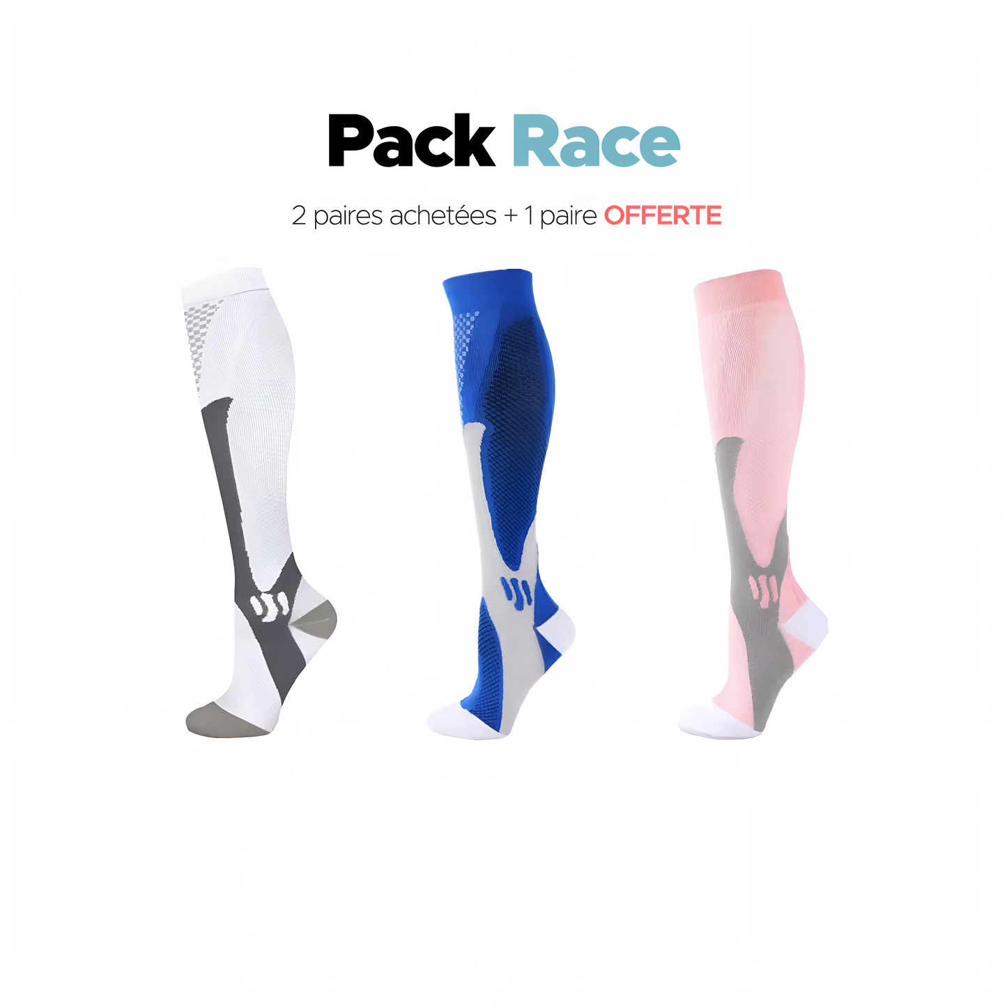Chaussettes pour hommes 2 paires achetées + 1 paire offerte