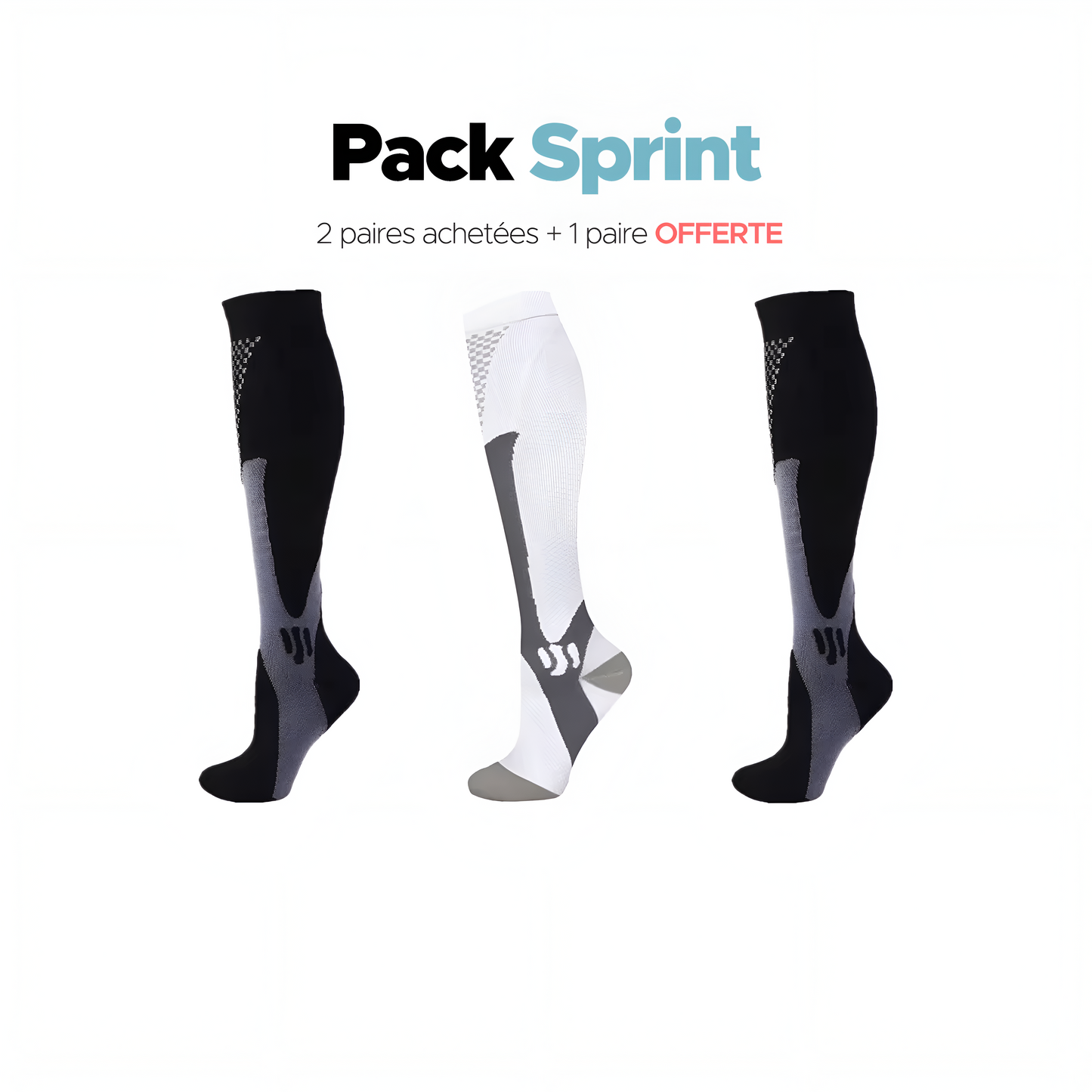 Chaussettes pour hommes 2 paires achetées + 1 paire offerte