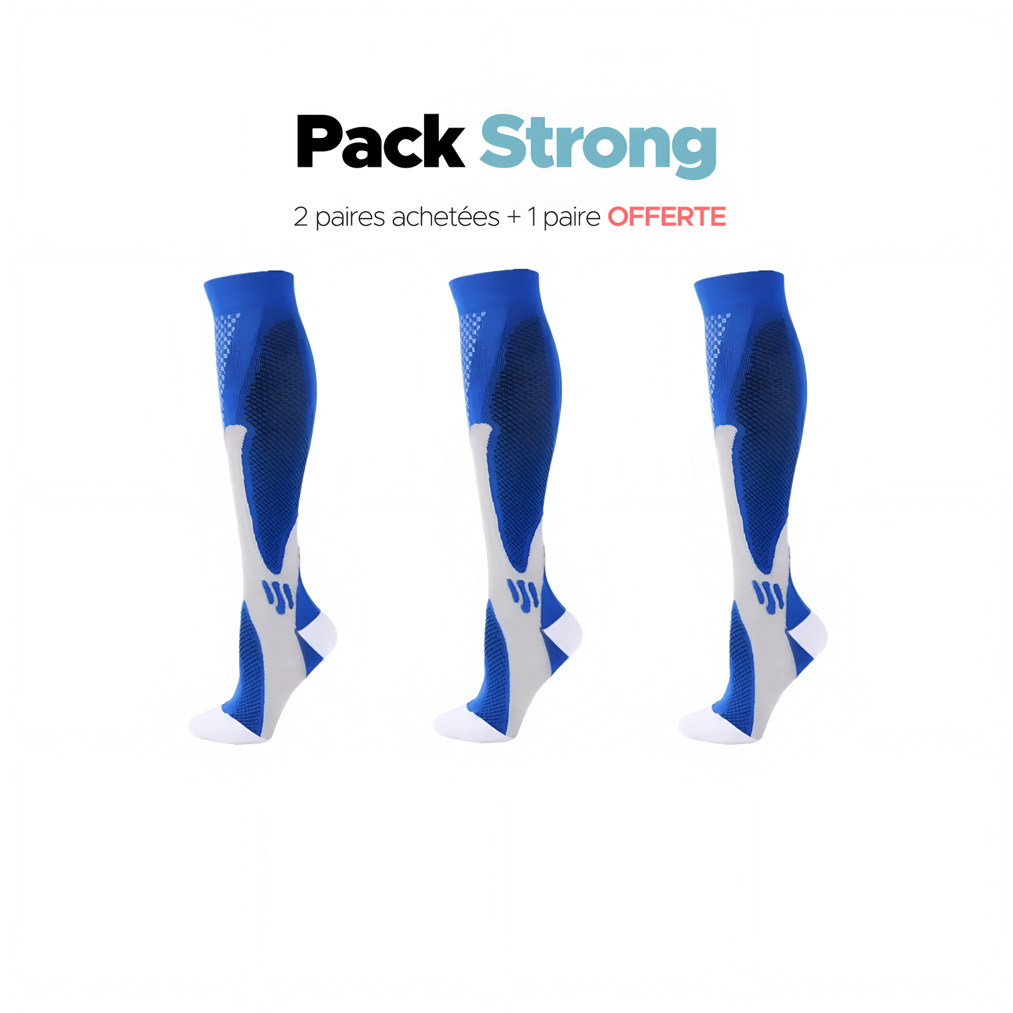 Chaussettes pour hommes 2 paires achetées + 1 paire offerte
