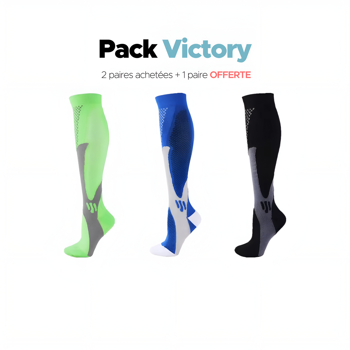 Chaussettes pour hommes 2 paires achetées + 1 paire offerte