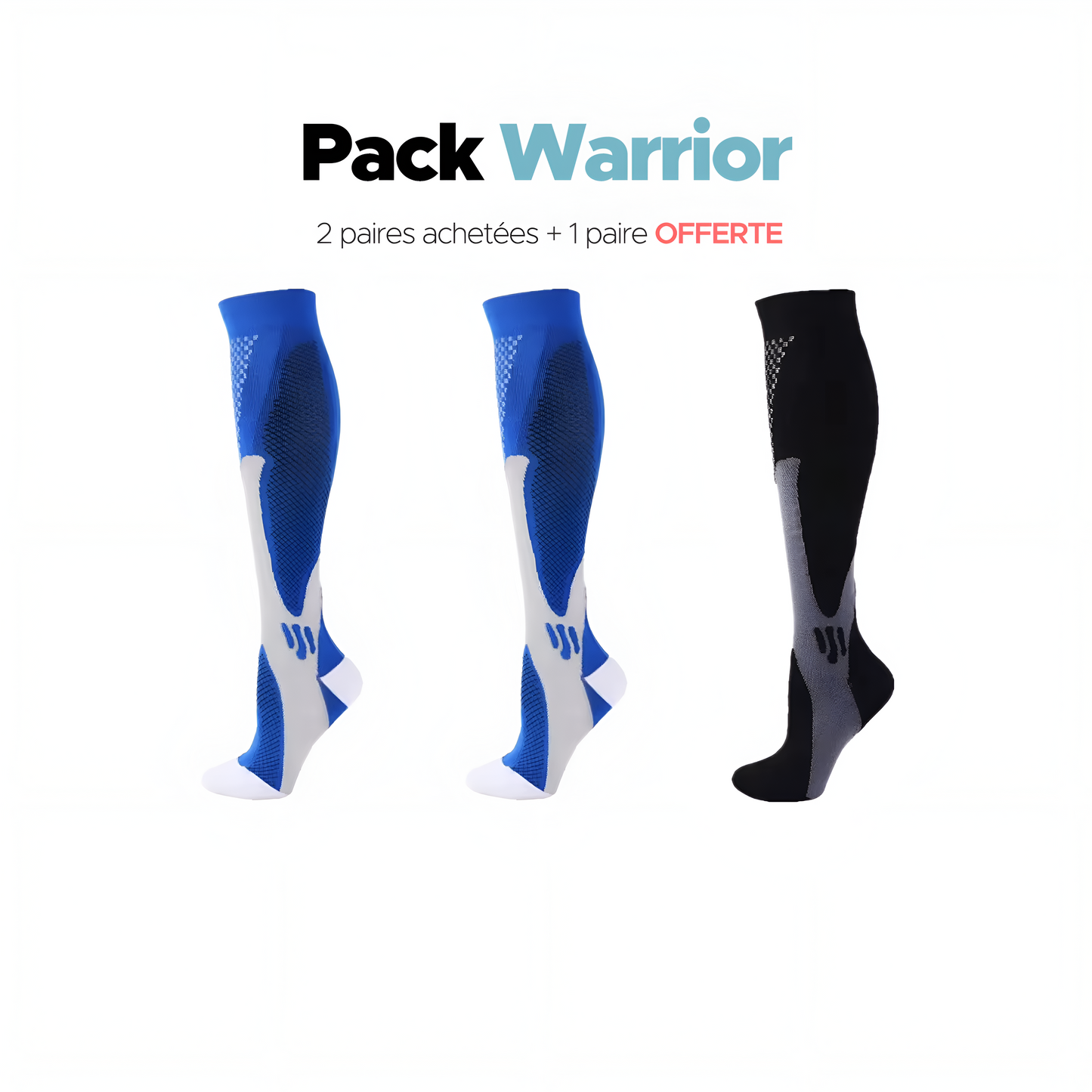 Chaussettes pour hommes 2 paires achetées + 1 paire offerte