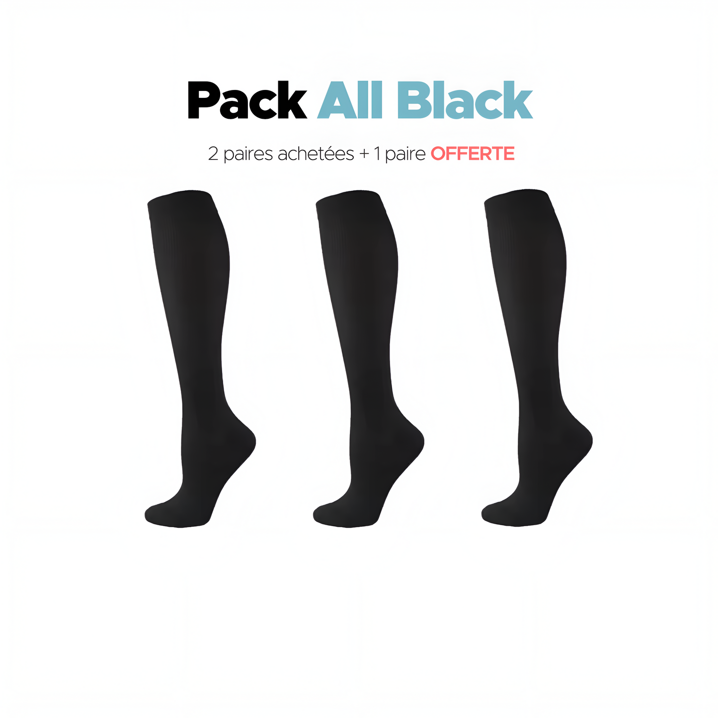 Chaussettes pour hommes 2 paires achetées + 1 paire offerte