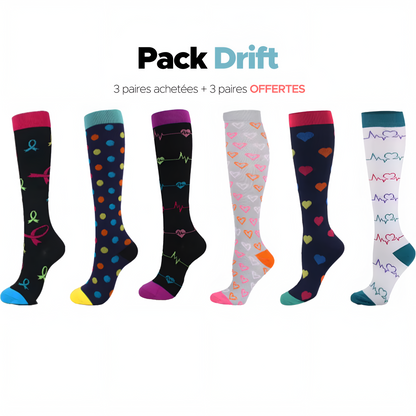 Chaussettes pour femmes 3 paires achetées + 3 paires offertes