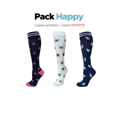 Chaussettes pour femmes 2 paires achetées + 1 paire offerte