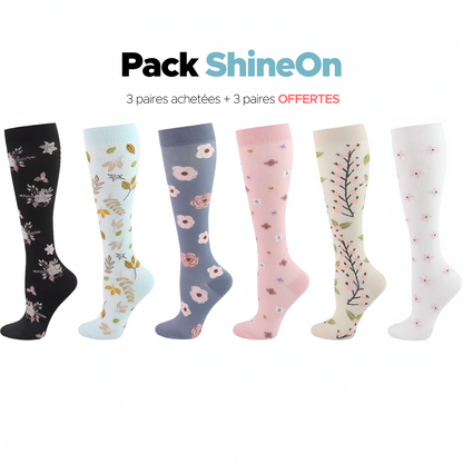 Chaussettes pour femmes 3 paires achetées + 3 paires offertes